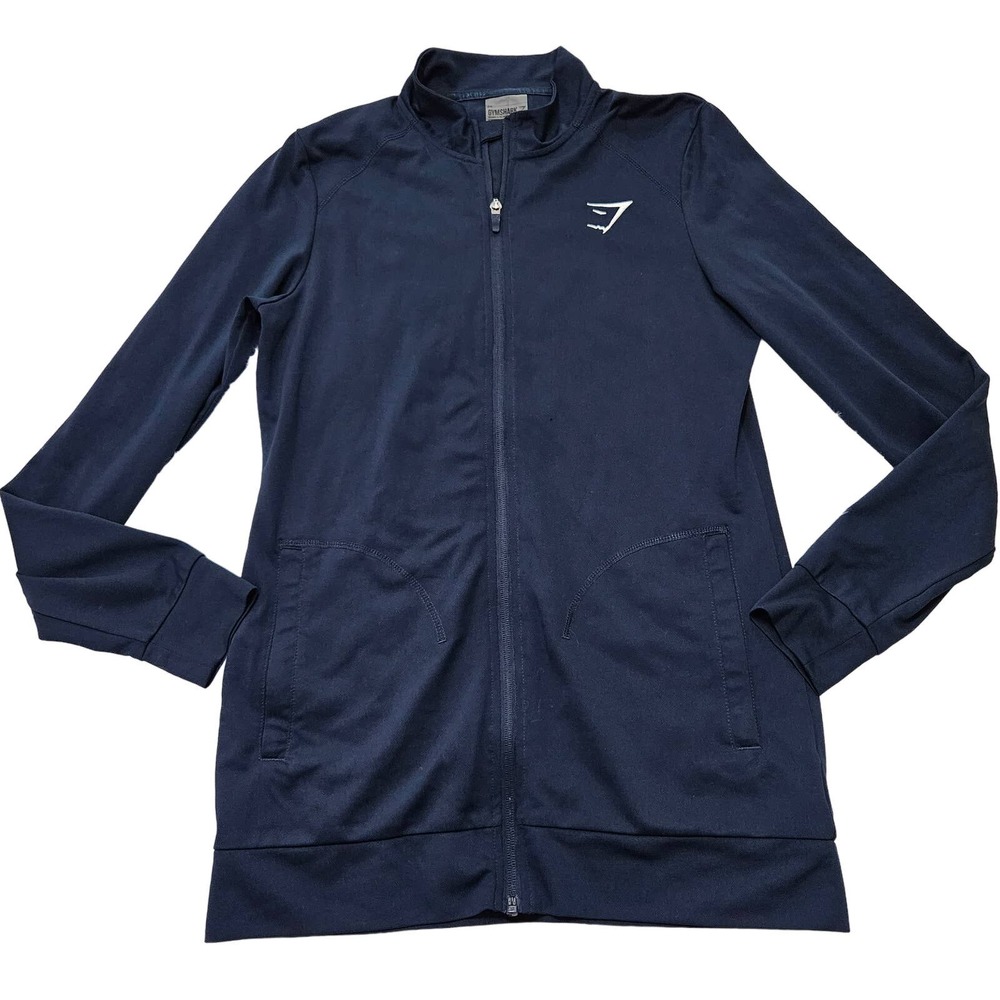 Gymshark Men's Navy Blue Zip Up Sweatshirt. Size S‎